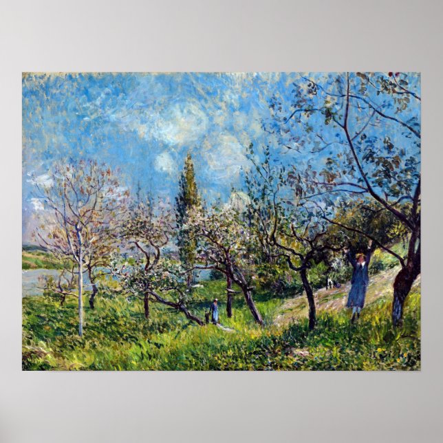 Alfred Sisley Orchard i Vår Poster (Framsidan)