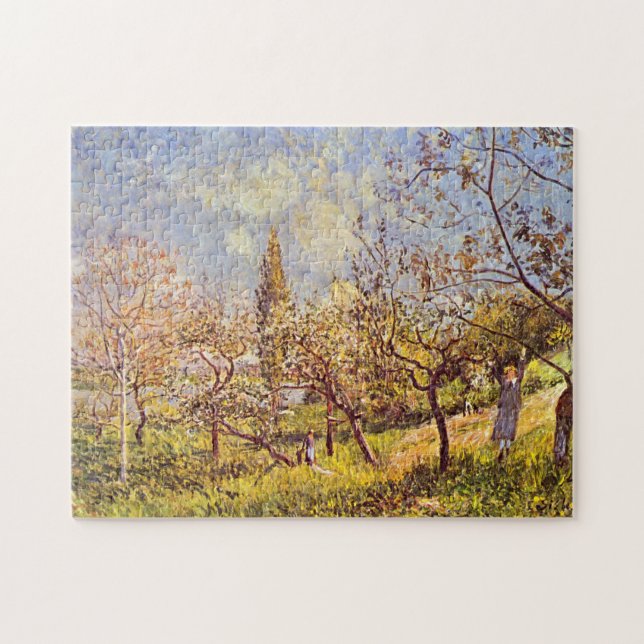 Alfred Sisley Orchard i vår Pussel (Horisontell)