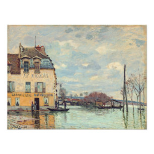Alfred Sisley - Översvämning vid Port-Marly 1872 Fototryck