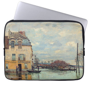 Alfred Sisley - Översvämning vid Port-Marly 1872 Laptop Fodral