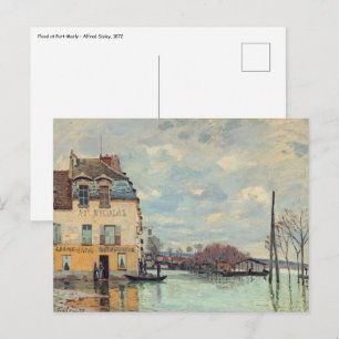 Alfred Sisley - Översvämning vid Port-Marly 1872 Vykort