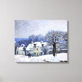 Alfred Sisley - Place Chenil i Marly, Snöeffekt Canvastryck