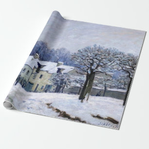 Alfred Sisley - Place Chenil i Marly, Snöeffekt Presentpapper