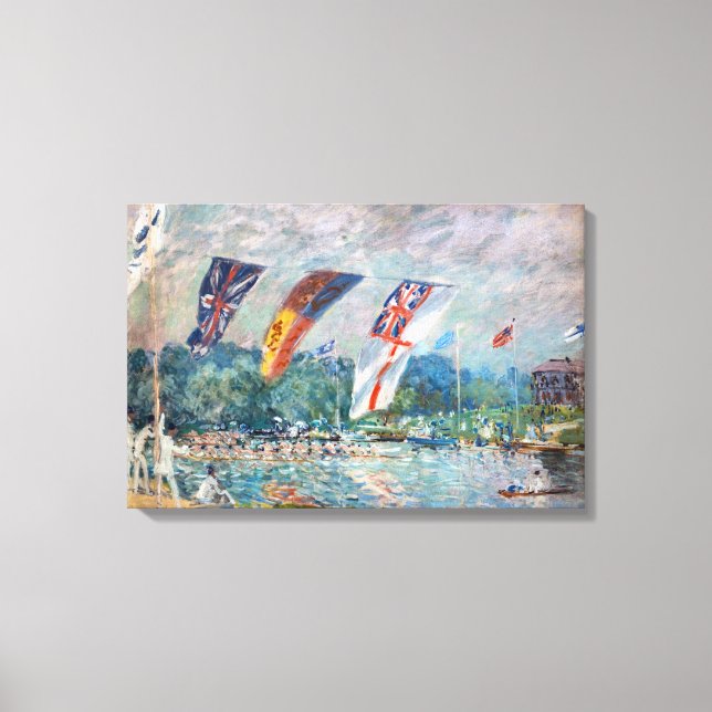Alfred Sisley - Regatta i Molesey Canvastryck (Framsida)