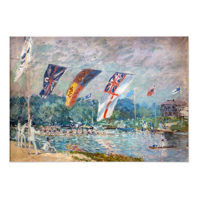 Alfred Sisley - Regatta i Molesey Fototryck (Framsidan)