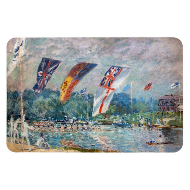 Alfred Sisley - Regatta i Molesey Magnet (Horisontell)