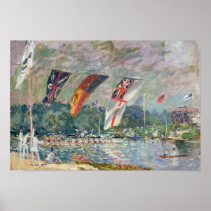 Alfred Sisley Regatta på Molesey Poster
