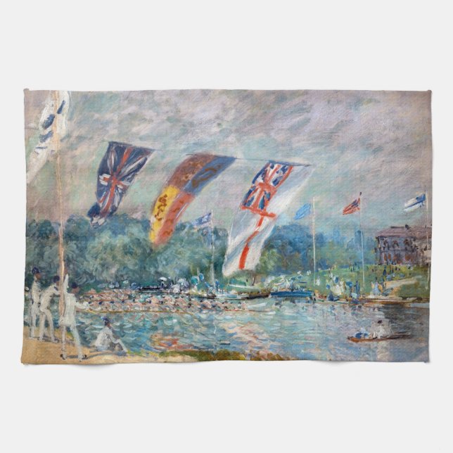 Alfred Sisley - Regatta vid Molesey Kökshandduk (Horisontell)