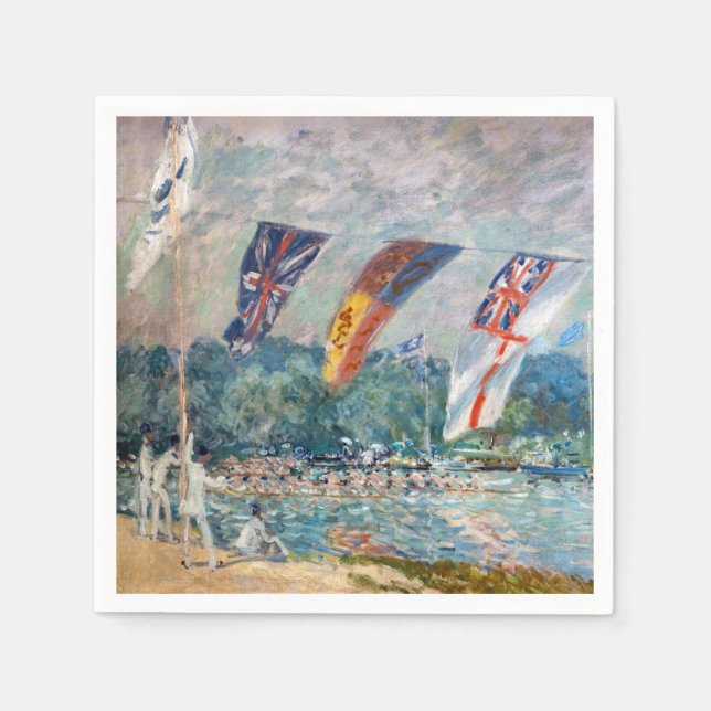 Alfred Sisley - Regatta vid Molesey Pappersservett (Framsidan)