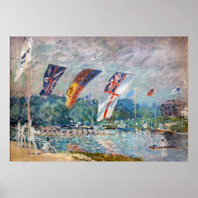 Alfred Sisley - Regatta vid Molesey Poster (Framsidan)