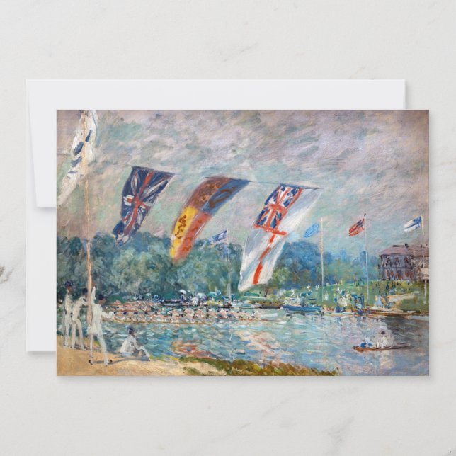 Alfred Sisley - Regatta vid Molesey Tack Kort (Framsida)