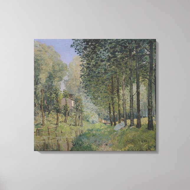 Alfred Sisley | Resten av strömmen Canvastryck (Framsida)
