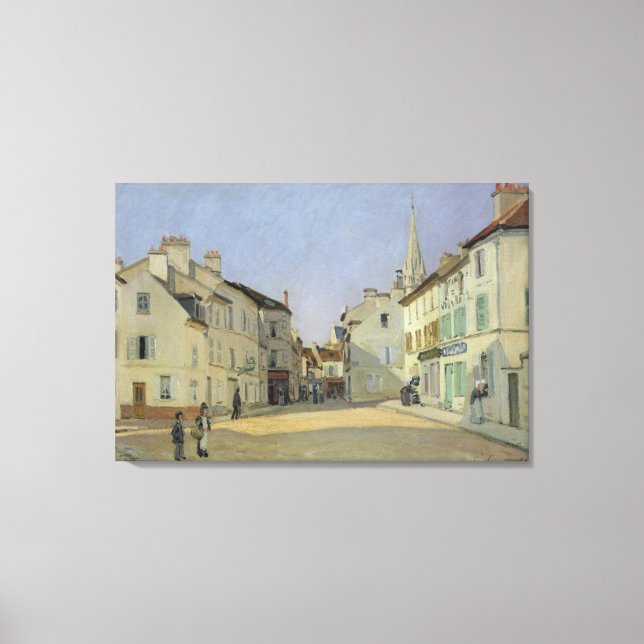 Alfred Sisley | Rue de la Chaussee i Argentina Canvastryck (Framsida)