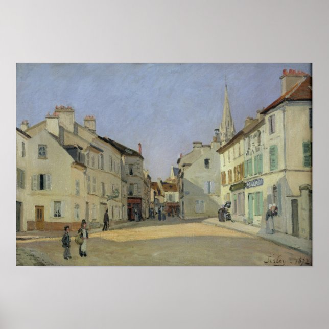 Alfred Sisley | Rue de la Chaussee i Argentina Poster (Framsidan)