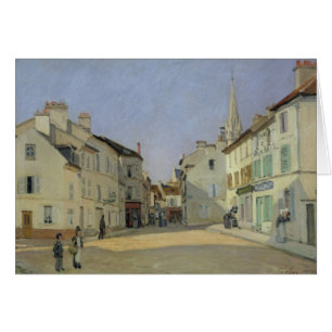 Alfred Sisley Rue de la Chaussee på Argenteuil Hälsningskort