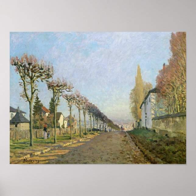 Alfred Sisley | Rue de la Maskin, Louveciennes Poster (Framsidan)