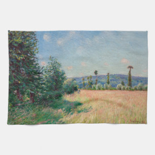 Alfred Sisley - Sahurs Meadows på morgonen Sol Kökshandduk