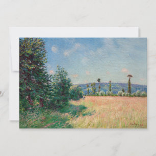 Alfred Sisley - Sahurs Meadows på morgonen Sol Tack Kort