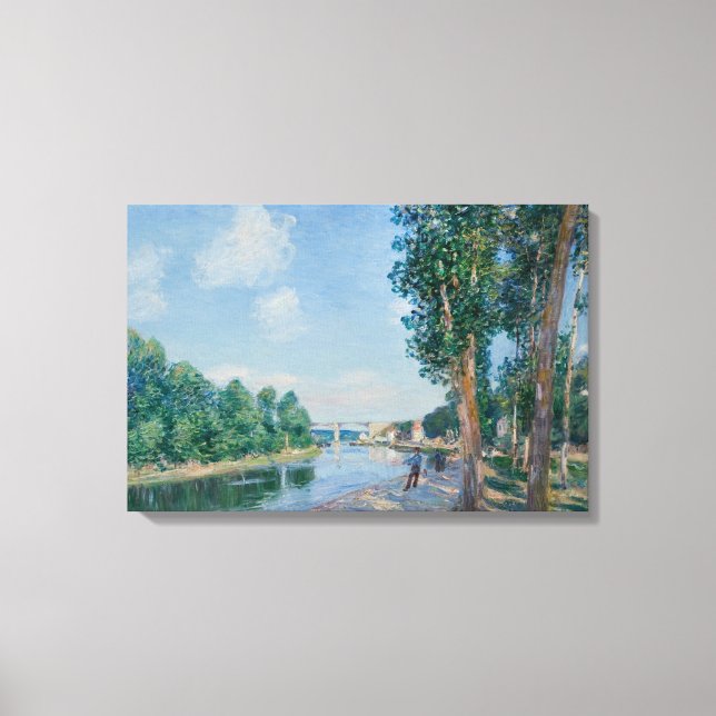 Alfred Sisley - Saint-Mammes. June Sunshine Canvastryck (Framsida)