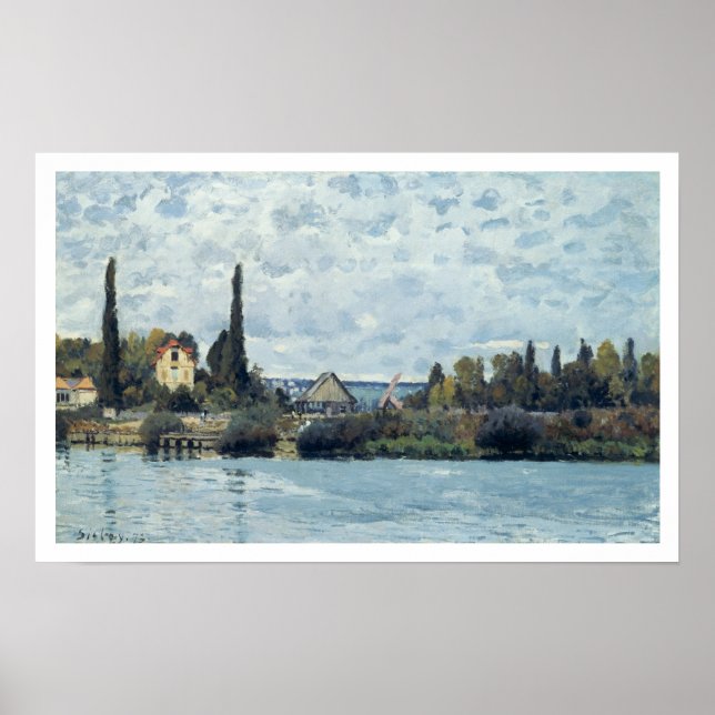 Alfred Sisley | Seine vid Bougival Poster (Framsidan)