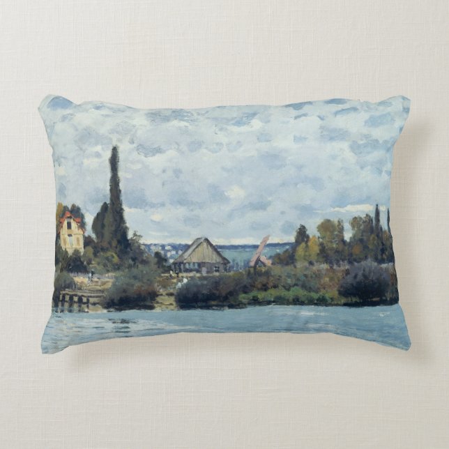 Alfred Sisley | Seinen på Bougival Prydnadskudde (Framsidan)