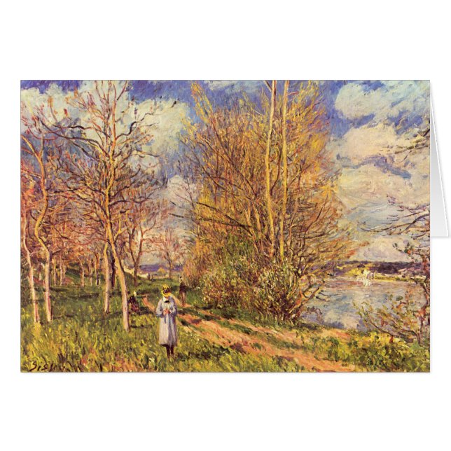 Alfred Sisley Small Meadows i Vår OBS Kort (Framsidan Horizontal)