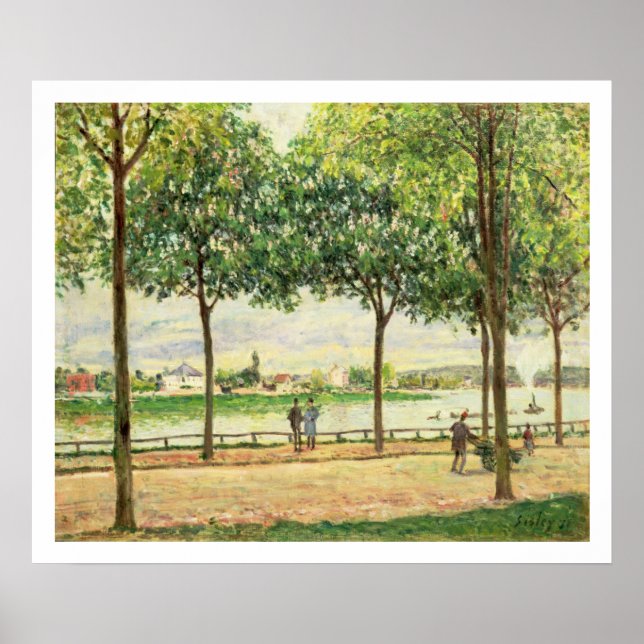 Alfred Sisley | Spanska Chestnut Träd:s gata Poster (Framsidan)