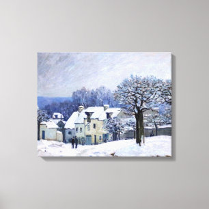 Alfred Sisley - Ställe Chenil i Marly, Snö Effect Canvastryck