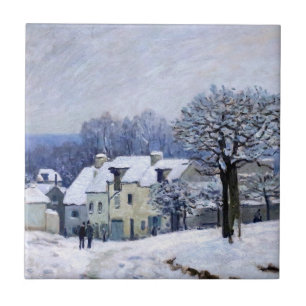 Alfred Sisley - Ställe Chenil i Marly, Snö Effect Kakelplatta