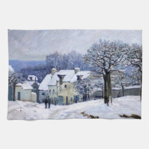 Alfred Sisley - Ställe Chenil i Marly, Snö Effect Kökshandduk