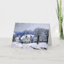 Alfred Sisley - Ställe Chenil i Marly, Snö Effect Kort