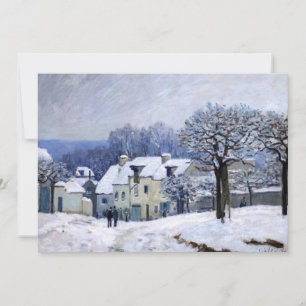 Alfred Sisley - Ställe Chenil i Marly, Snö Effect Tack Kort