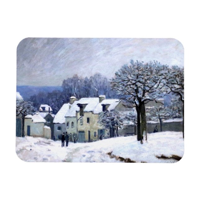 Alfred Sisley Ställe du Chenil i Marly, snö Magnet (Horisontell)