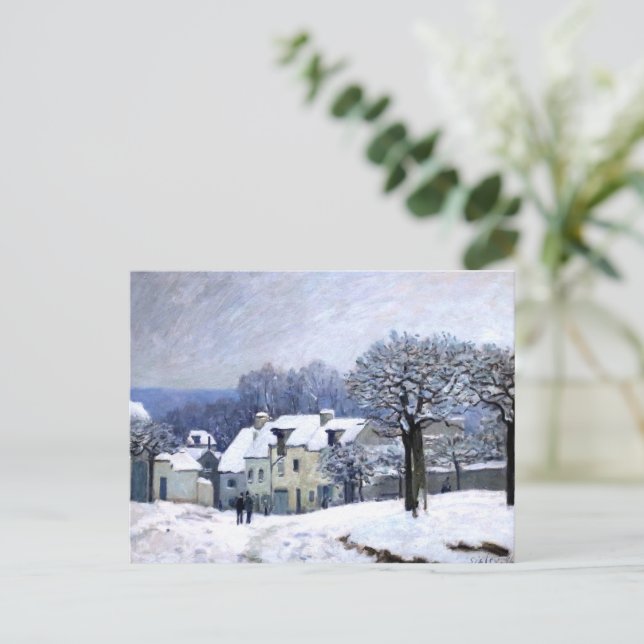 Alfred Sisley Ställe du Chenil i Marly, snö Vykort (Stående Fram)