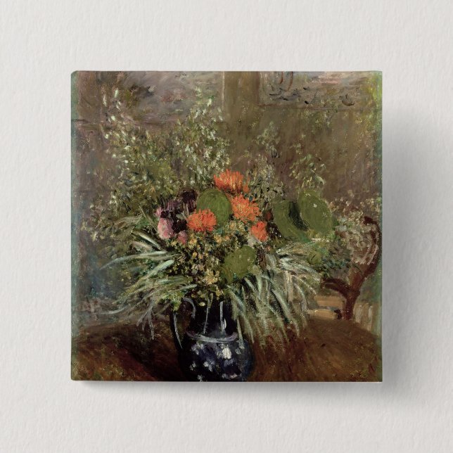 Alfred Sisley | stilleben av vildblommor Knapp (Framsida)