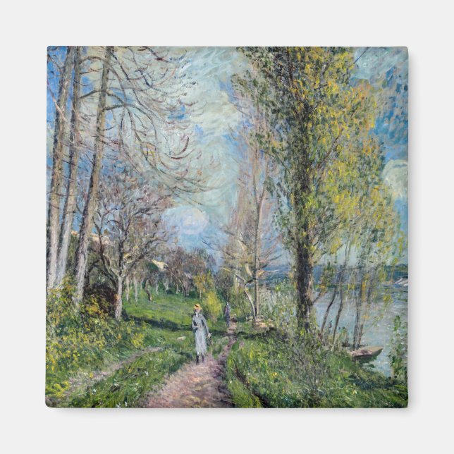 Alfred Sisley - Stranden vid Seine i By Magnet (Framsidan)