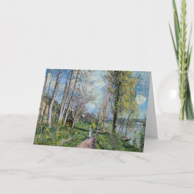 Alfred Sisley - Stränderna vid Seine vid By Kort (Framsida)
