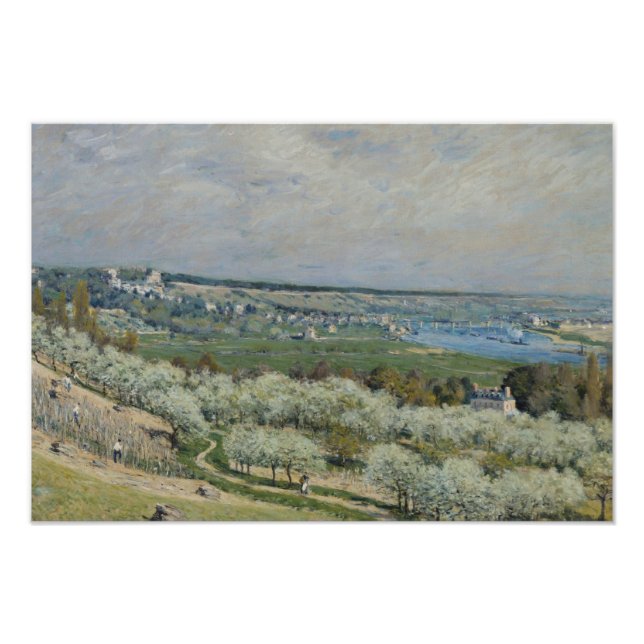 Alfred Sisley - Terrace vid Saint-Germain Fototryck (Framsidan)