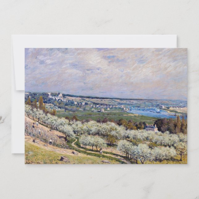 Alfred Sisley - Terrace vid Saint-Germain, Vår Tack Kort (Framsida)