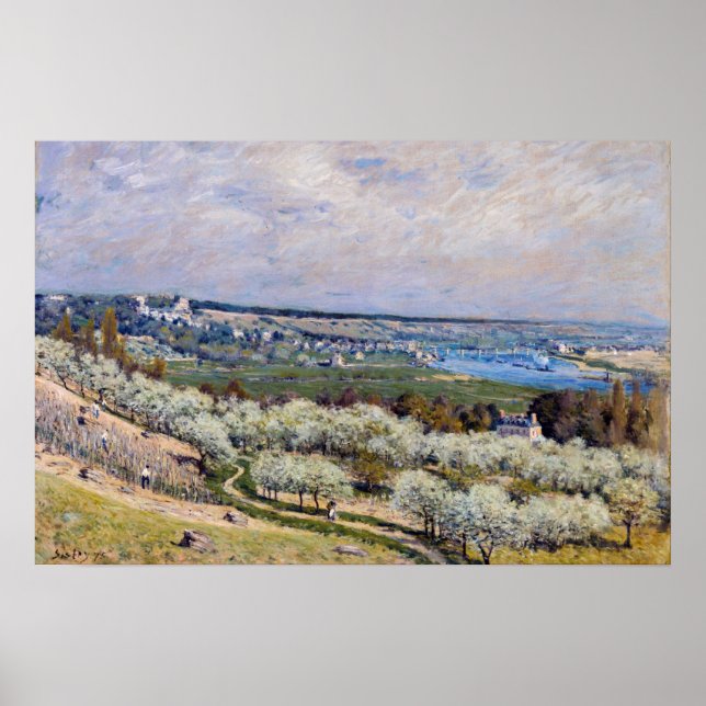 Alfred Sisley - Terrass i Saint-Germain, vår Poster (Framsidan)