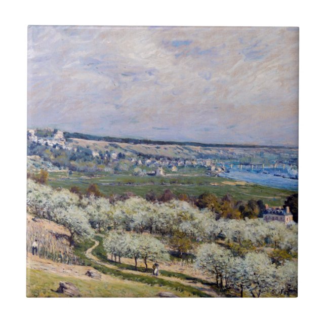Alfred Sisley - Terrass vid Saint-Germain, vår Kakelplatta (Framsidan)