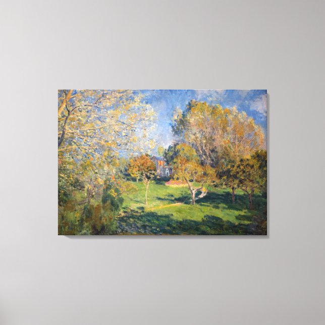 Alfred Sisley - The Garden of Hoschede, Montgeron Canvastryck (Framsida)