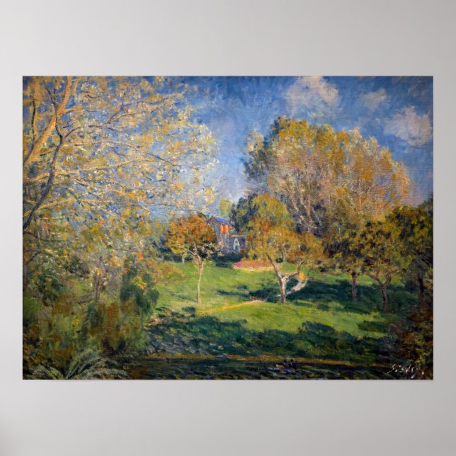 Alfred Sisley - The Garden of Hoschede, Montgeron Poster (Framsidan)