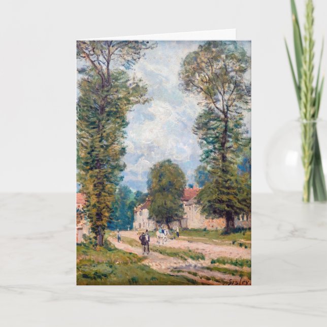 Alfred Sisley - Vägen till Versailles Kort (Framsida)