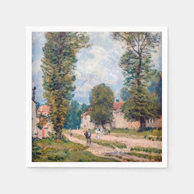 Alfred Sisley - Versailles Road Pappersservett (Framsidan)