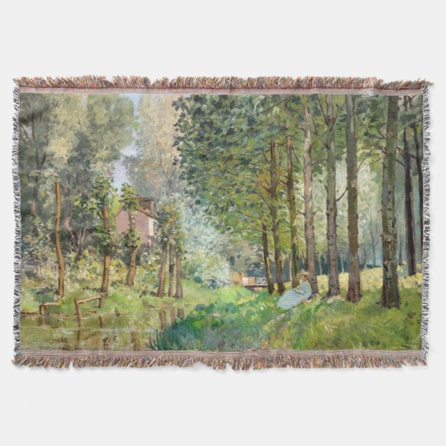 Alfred Sisley - Vila längs bäcken Filt (Framsidan)