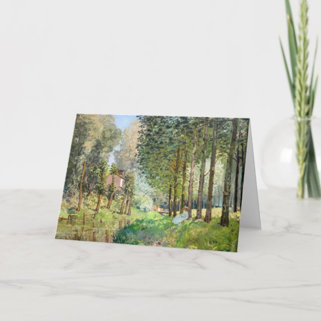 Alfred Sisley - Vila längs bäcken Kort (Framsida)