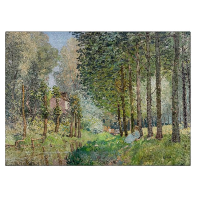 Alfred Sisley - Vila längs Stream (Framsidan)