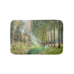 Alfred Sisley - Vila längs Stream Badrumsmatta