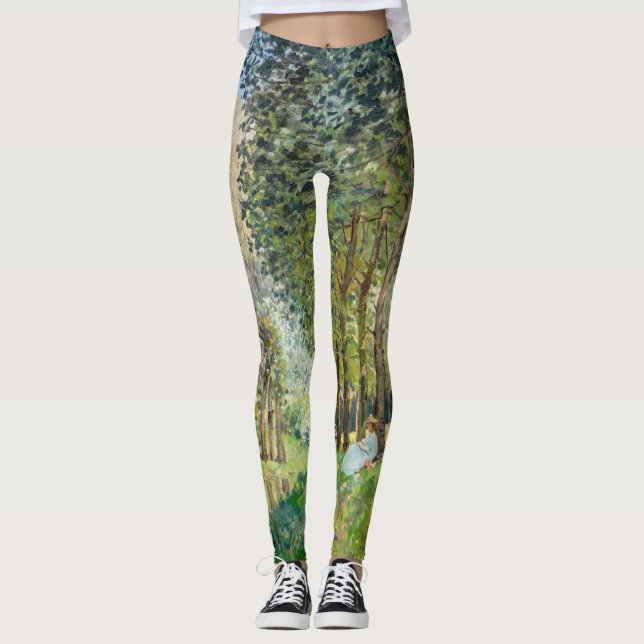 Alfred Sisley - Vila längs Stream Leggings (Framsida)